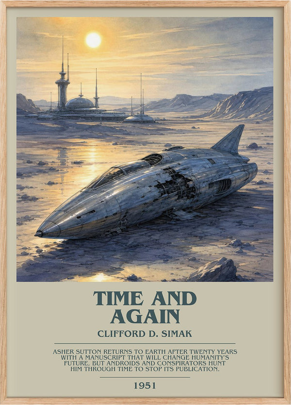Time and again Bookish Wall Art by Clifford D. Simak