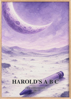 Harold's A B C Book Watercolour Illustration by Crockett Johnson