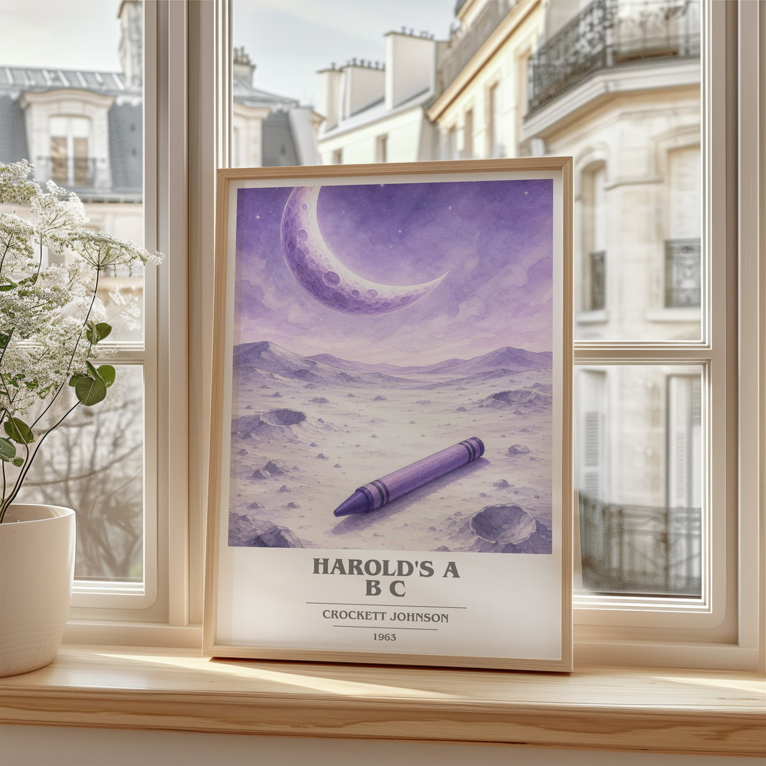 Harold's A B C book cover poster colour and style options – Crockett Johnson book art