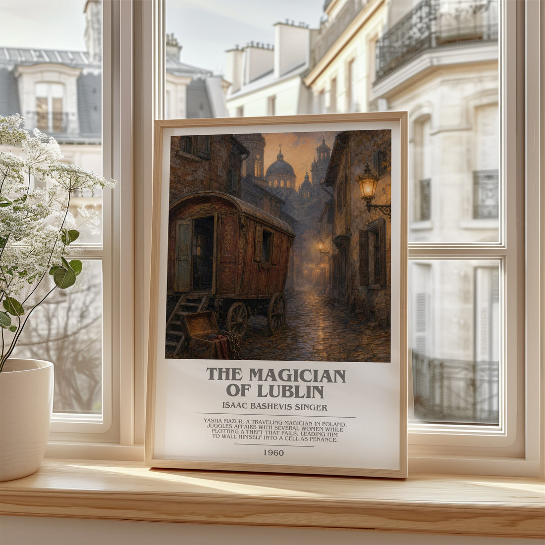The magician of Lublin bookish poster colour and style options – Isaac Bashevis Singer book art