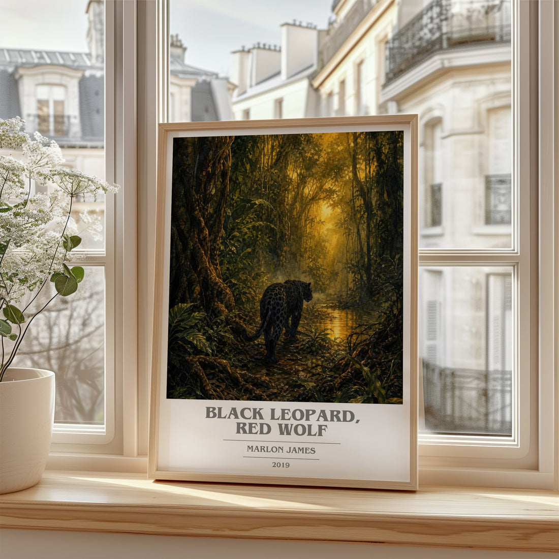 Black Leopard, Red Wolf book cover poster colour and style options – Marlon James book art