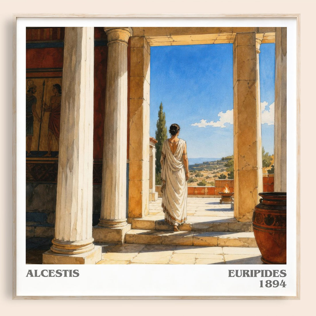 Alcestis literary book poster by Euripides – framed literary art print