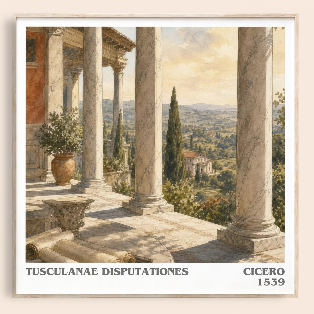 Tusculanae disputationes literary book poster by Cicero – framed literary art print