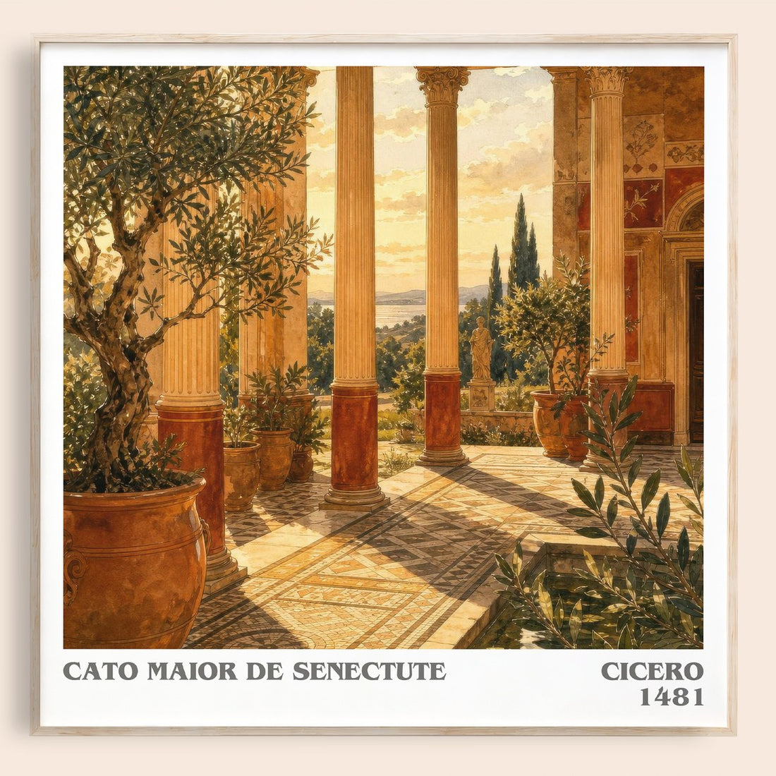 Cato maior de senectute literary book poster by Cicero – framed literary art print
