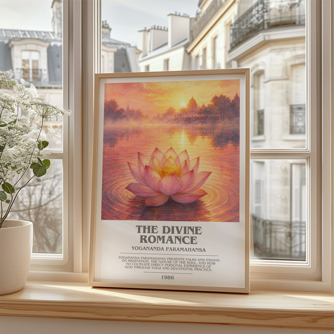 The divine romance bookish poster colour and style options – Yogananda Paramahansa book art