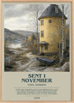 Sent i November Bookish Wall Art by Tove Jansson