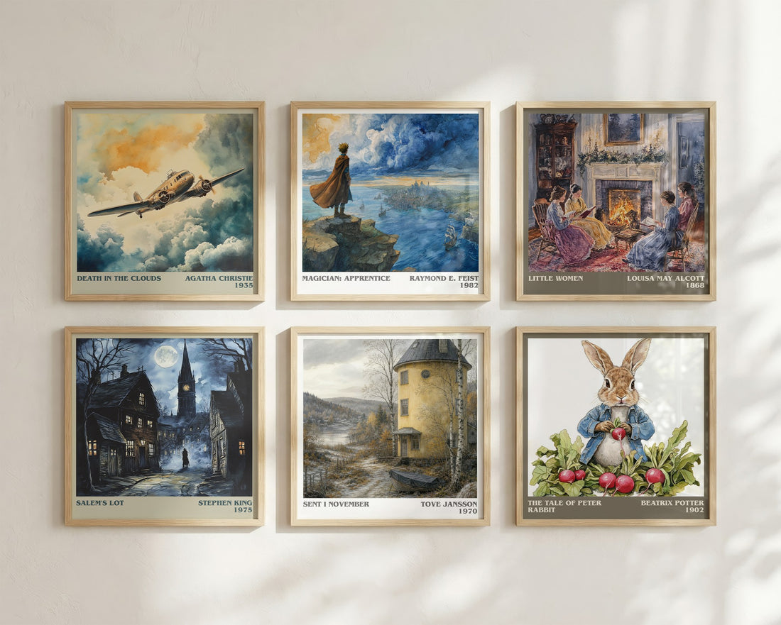 Sent i November literary art print colour and style options – Tove Jansson book art