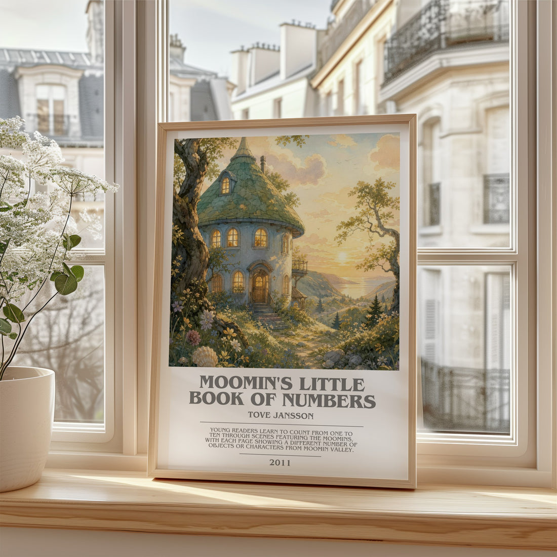 Moomin's little book of numbers bookish poster colour and style options – Tove Jansson book art