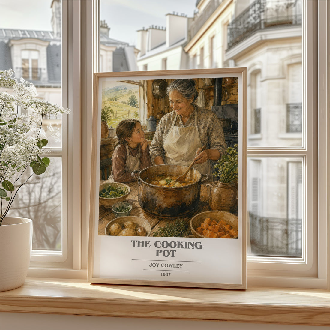 The Cooking Pot book cover poster colour and style options – Joy Cowley book art