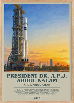 President Dr. A.P.J. Abdul Kalam Bookish Wall Art by A. Kalam
