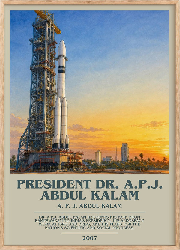 President Dr. A.P.J. Abdul Kalam Bookish Wall Art by A. Kalam