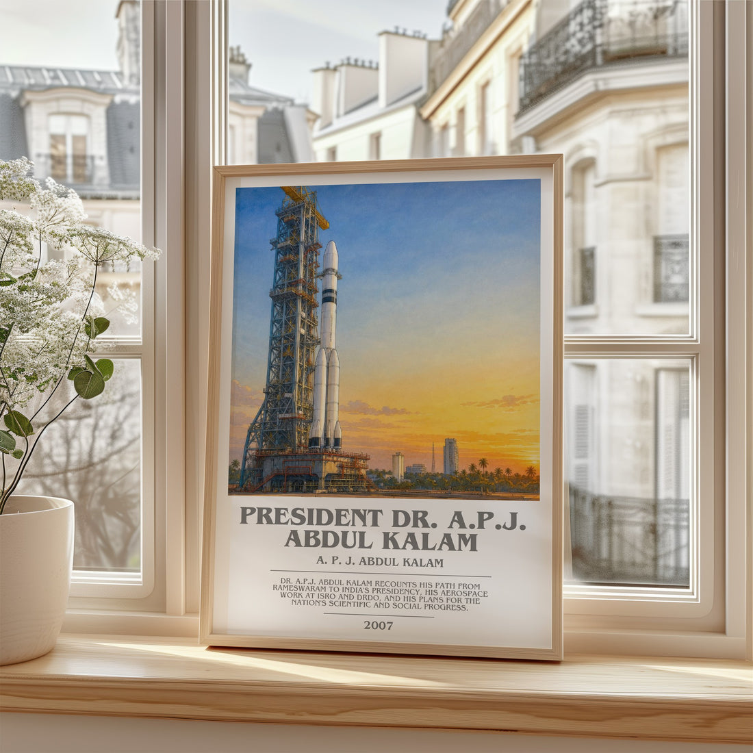 President Dr. A.P.J. Abdul Kalam bookish poster colour and style options – A. P. J. Abdul Kalam book art