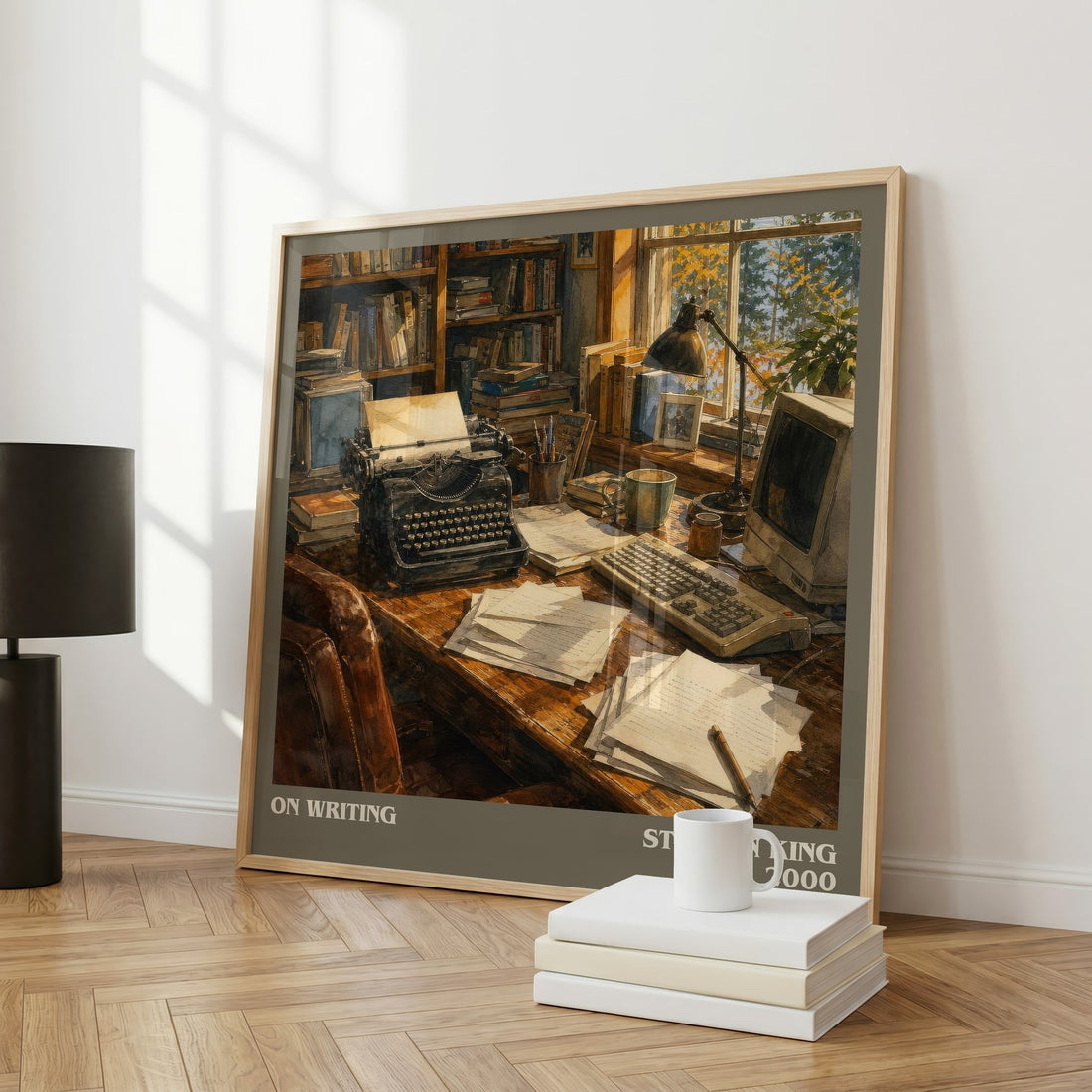 On Writing literary art print colour and style options – Stephen King book art