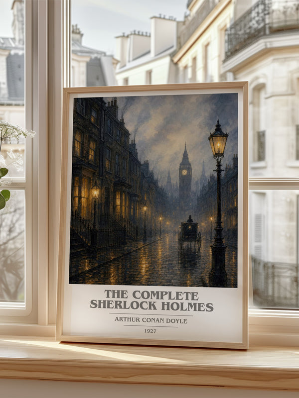 The Complete Sherlock Holmes book cover poster colour and style options – Arthur Conan Doyle book art