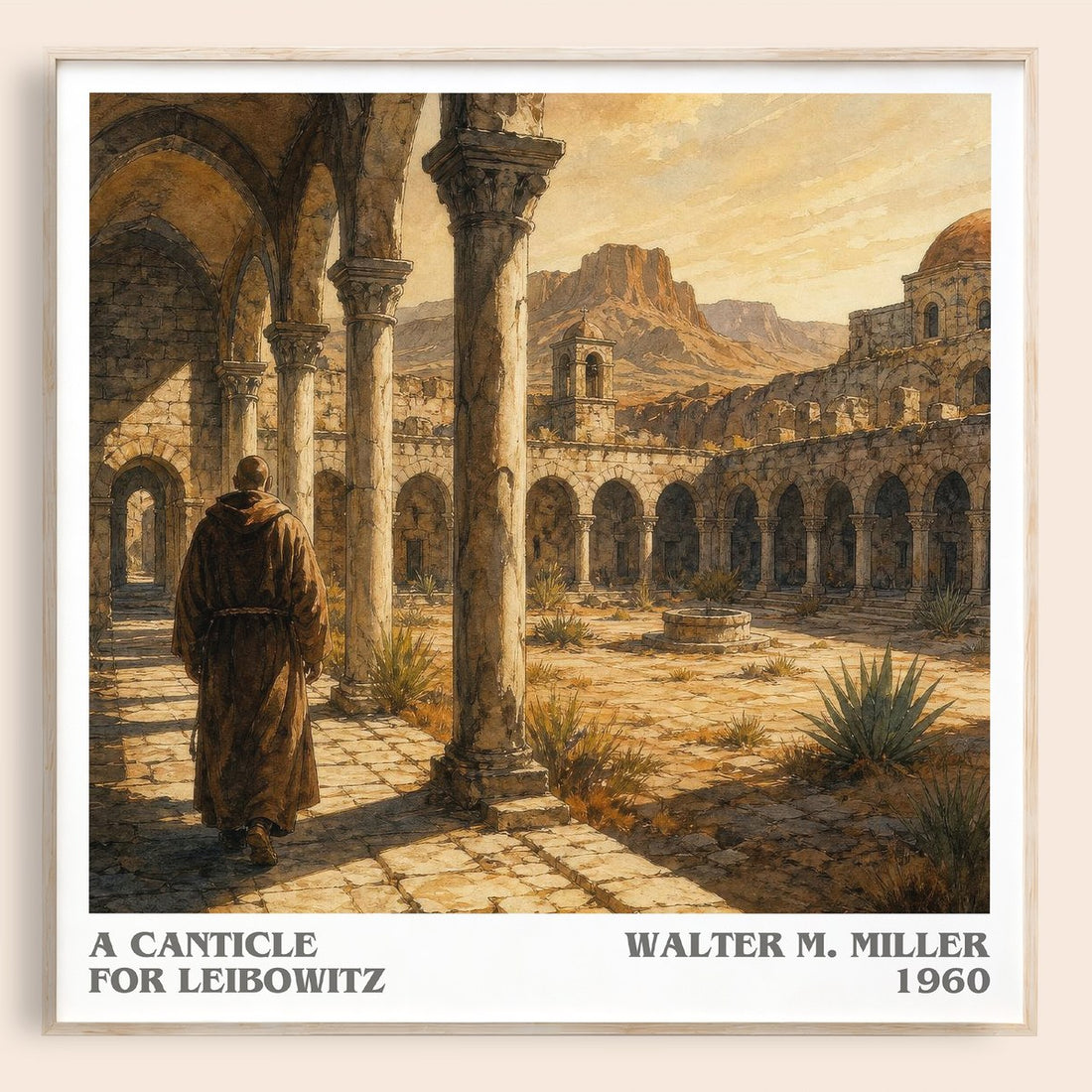 A Canticle for Leibowitz literary book poster by Walter M. Miller – framed literary art print