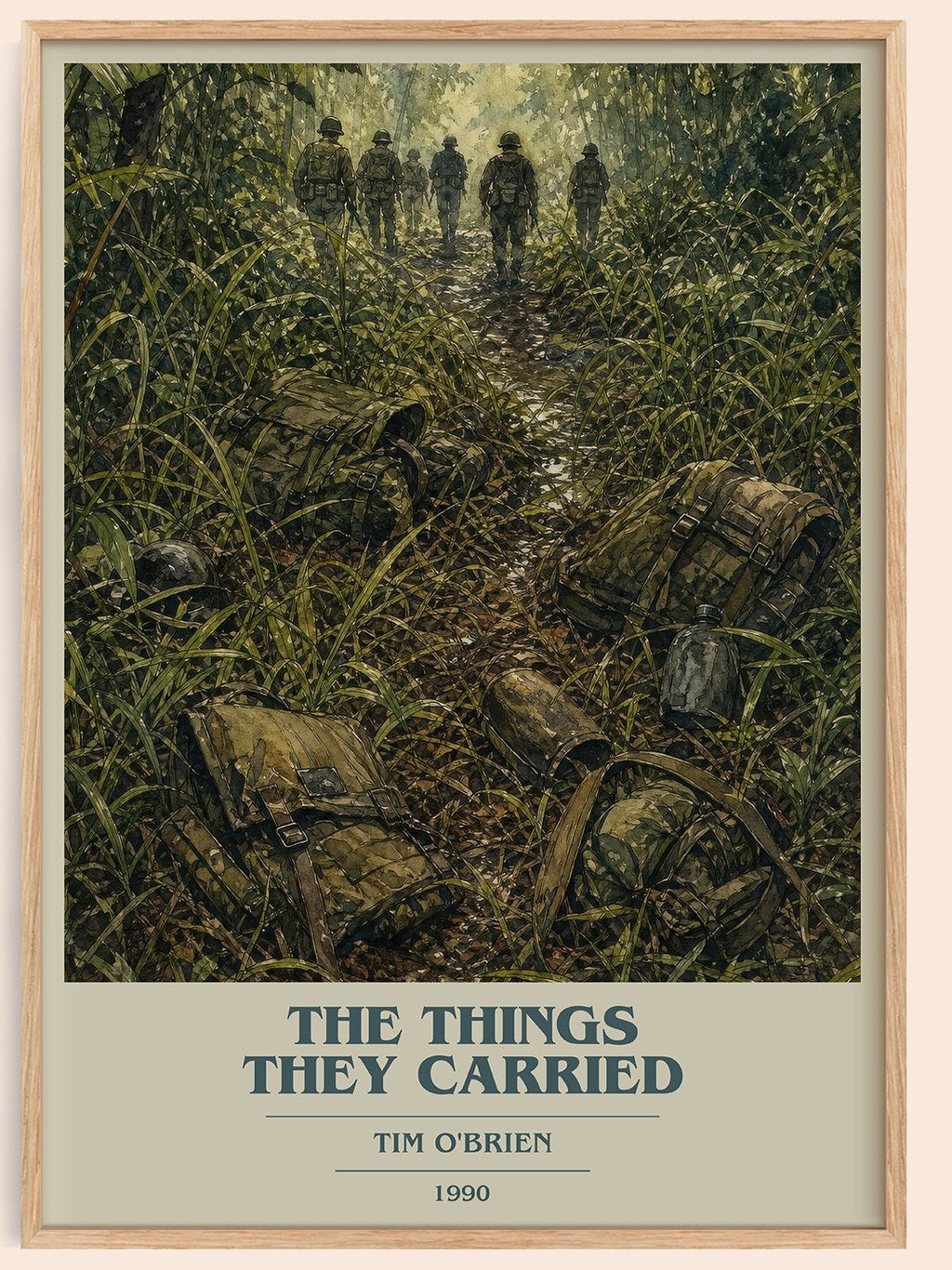 The Things They Carried book cover book poster by Tim O'Brien – framed literary art print