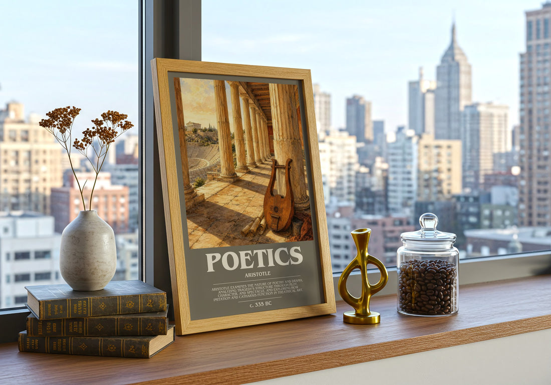 Poetics bookish poster colour and style options – Aristotle book art