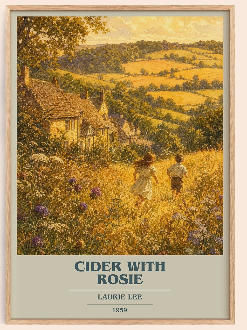 Cider with Rosie book cover book poster by Laurie Lee – framed literary art print