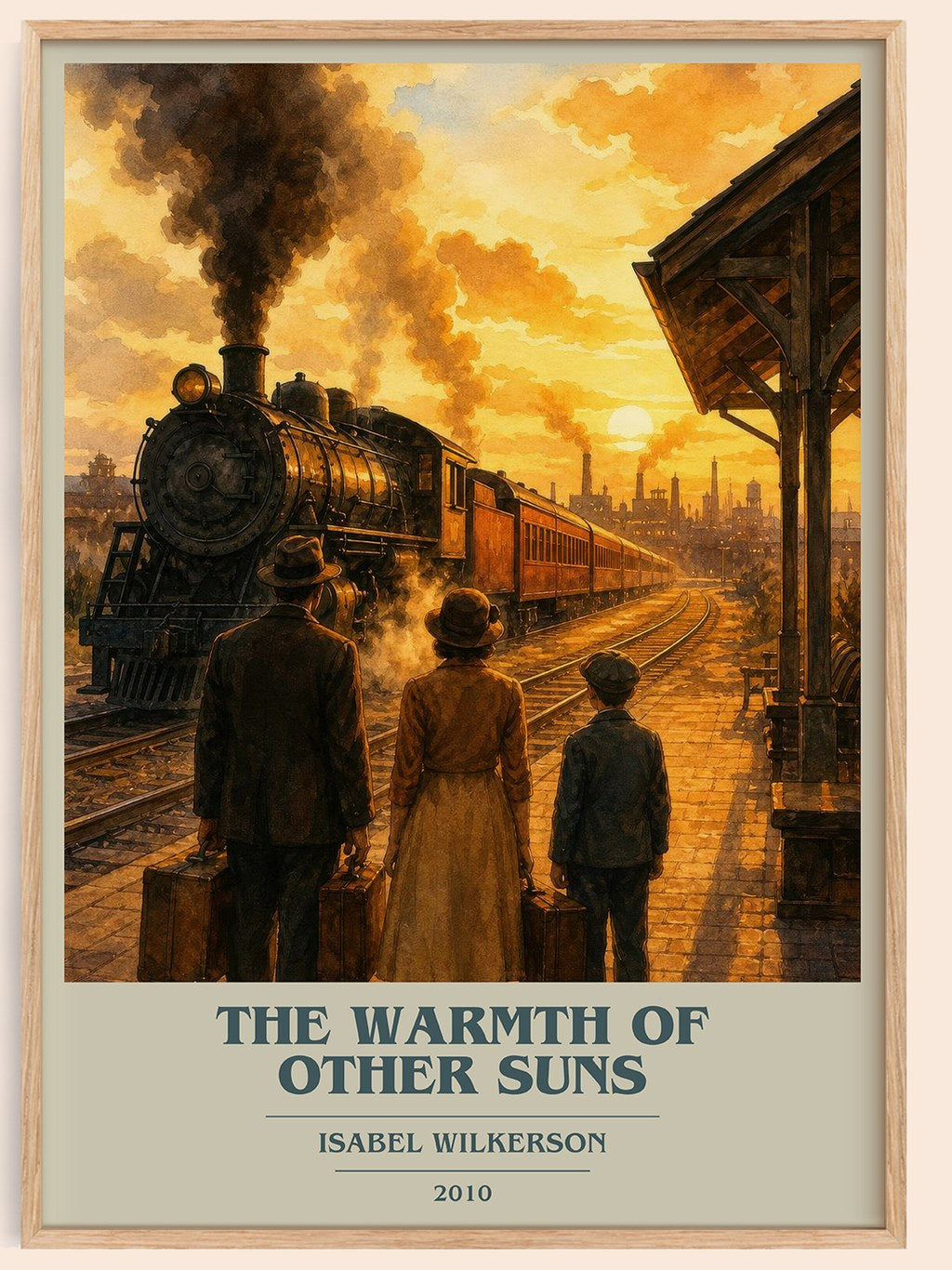 The Warmth Of Other Suns book cover book poster by Isabel Wilkerson – framed literary art print