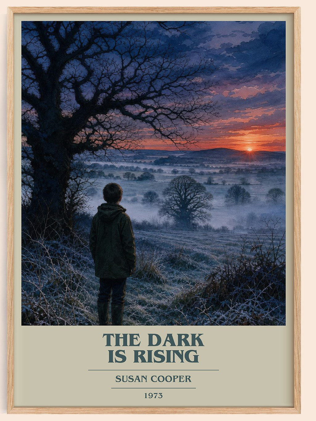 The Dark Is Rising book cover book poster by Susan Cooper – framed literary art print