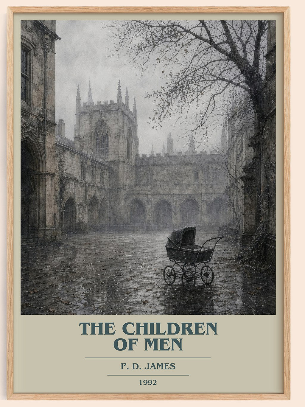 The Children of Men book cover book poster by P. D. James – framed literary art print
