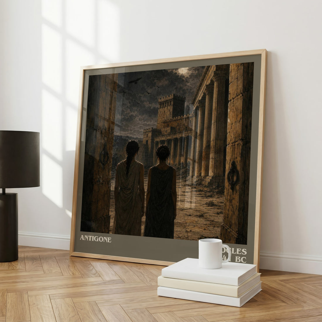 Antigone literary art print colour and style options – Sophocles book art