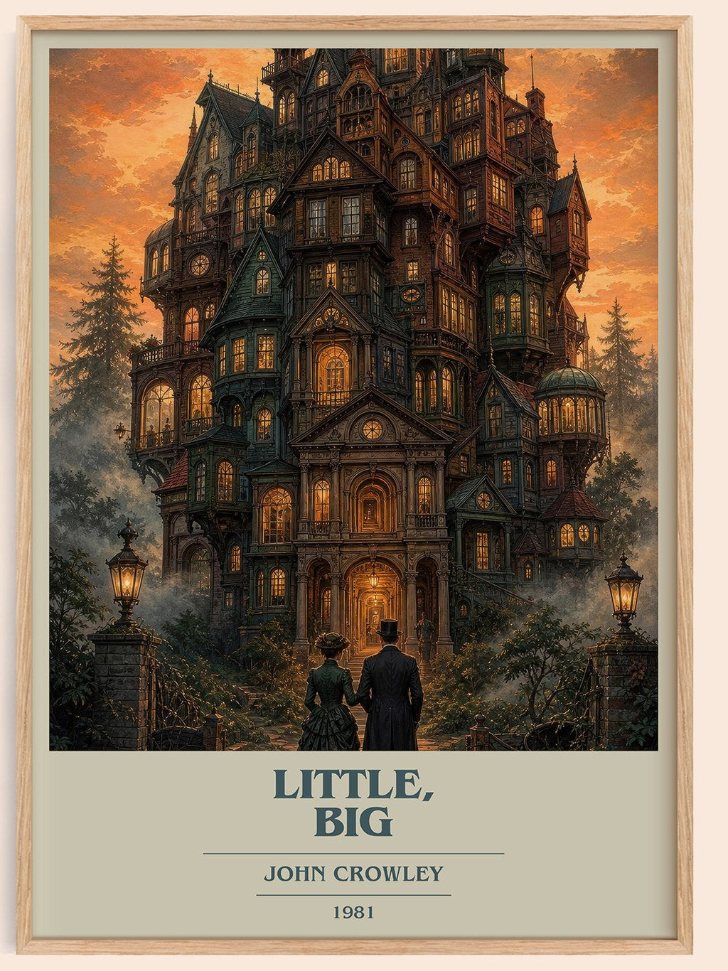 Little, Big book cover book poster by John Crowley – framed literary art print