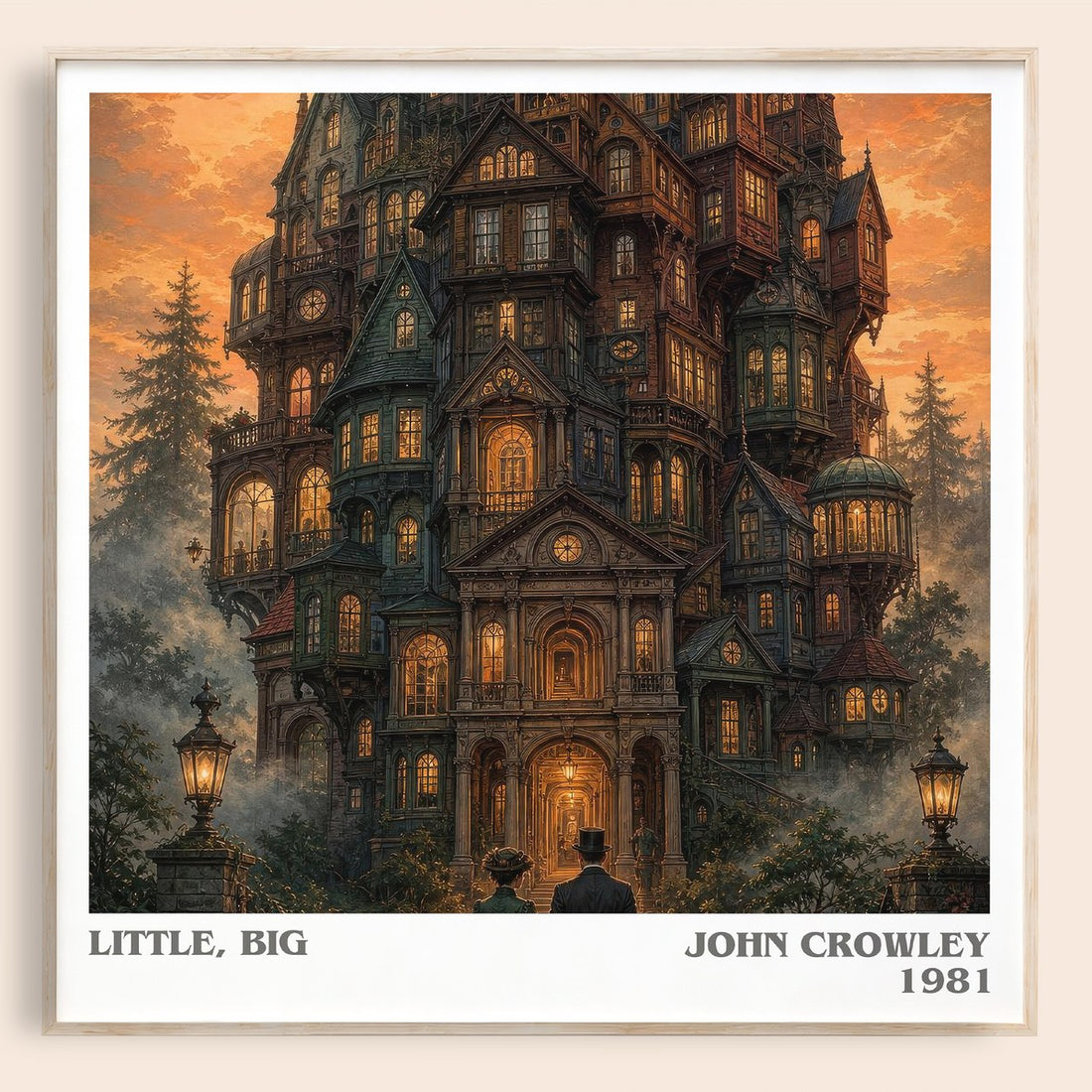 Little, Big literary book poster by John Crowley – framed literary art print