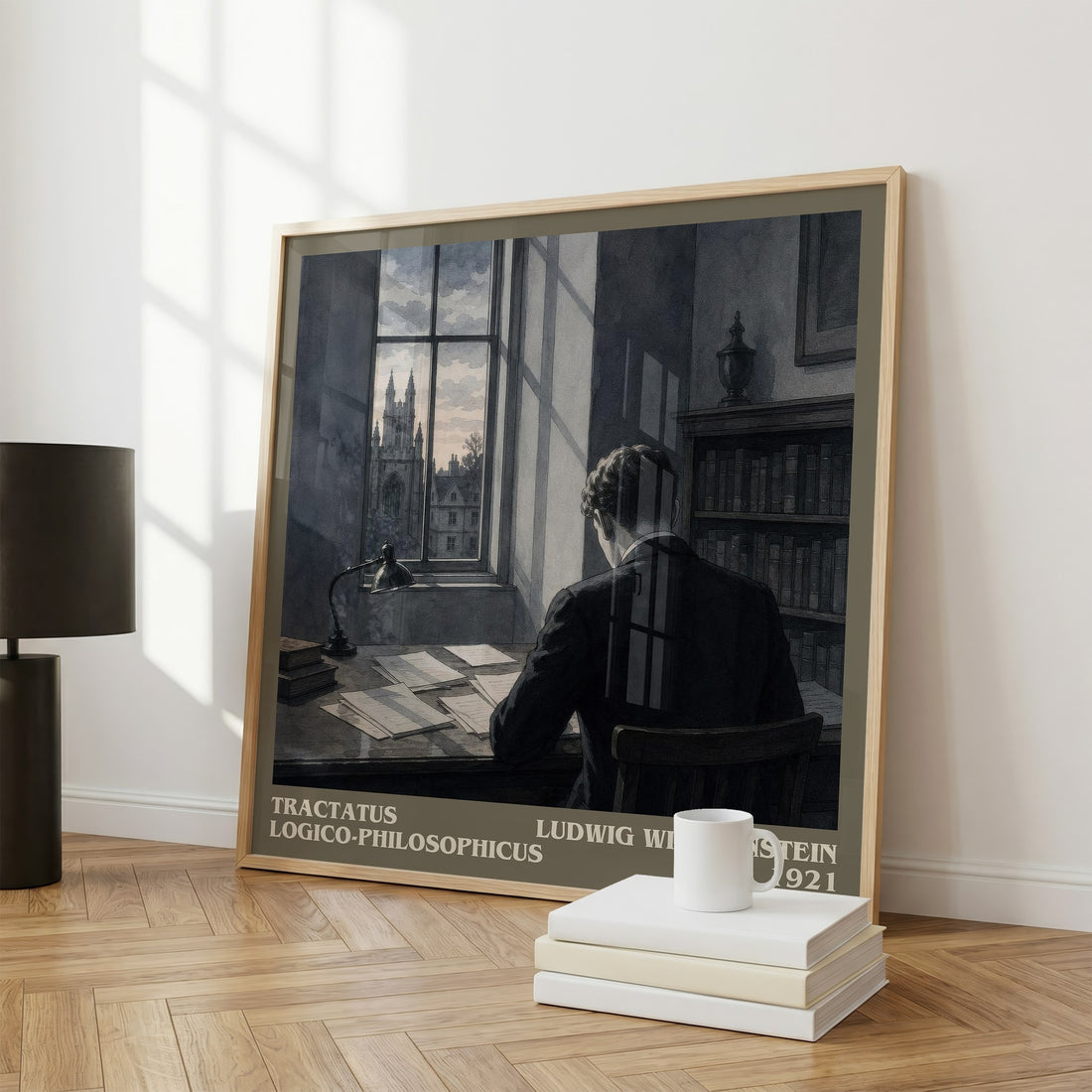 Tractatus Logico-Philosophicus literary print framed by window – literary home decor