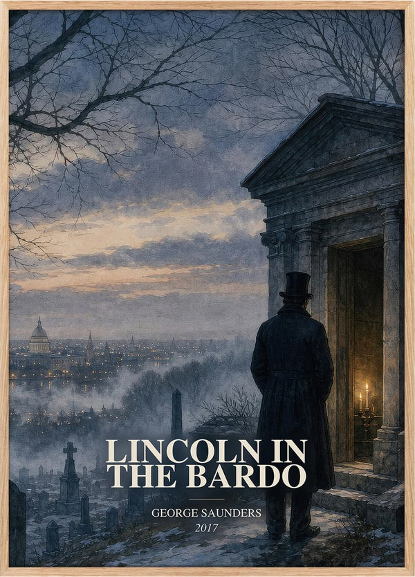 Lincoln in the Bardo Book Watercolour Illustration by George Saunders