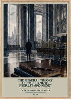 General Theory of Employment, Interest and Money Book Cover Poster by John Maynard Keynes