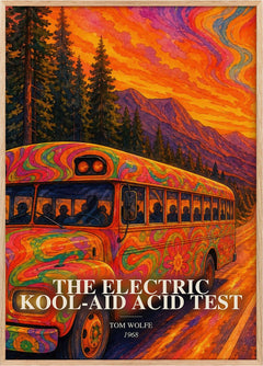 Electric Kool-Aid Acid Test Book Watercolour Illustration by Tom Wolfe