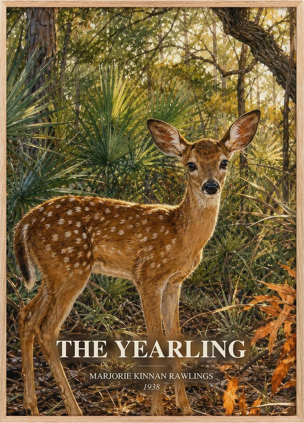 The Yearling Book Watercolour Illustration by Marjorie Kinnan Rawlings