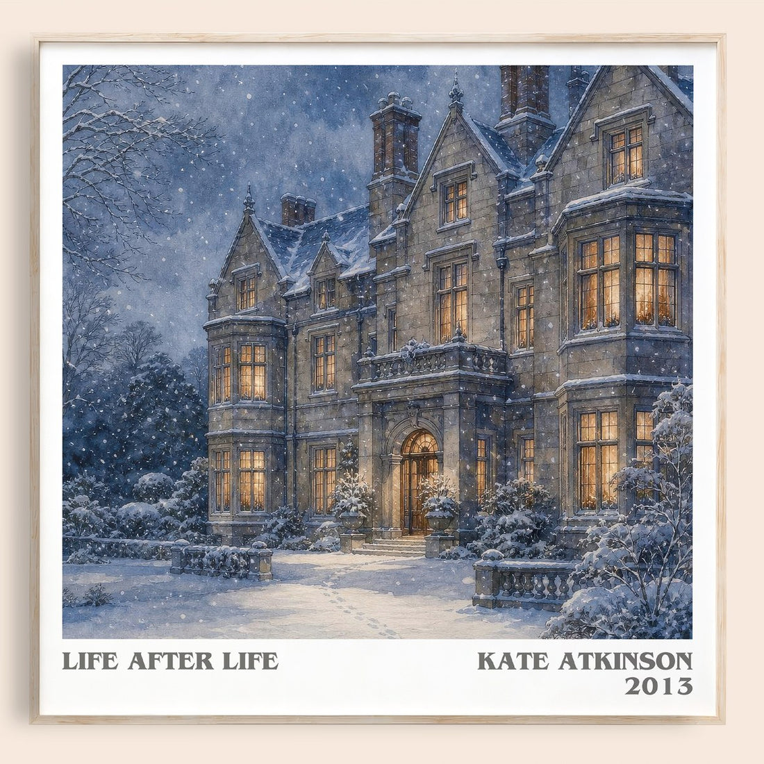 Life After Life literary book poster by Kate Atkinson – framed literary art print
