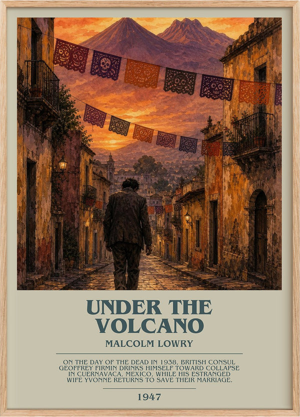 Under the Volcano Bookish Wall Art by Malcolm Lowry