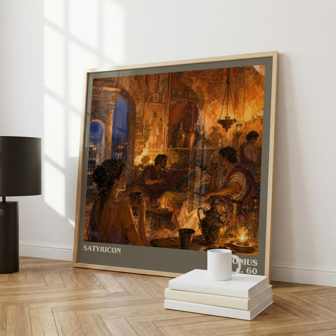 Satyricon literary art print colour and style options – Petronius book art