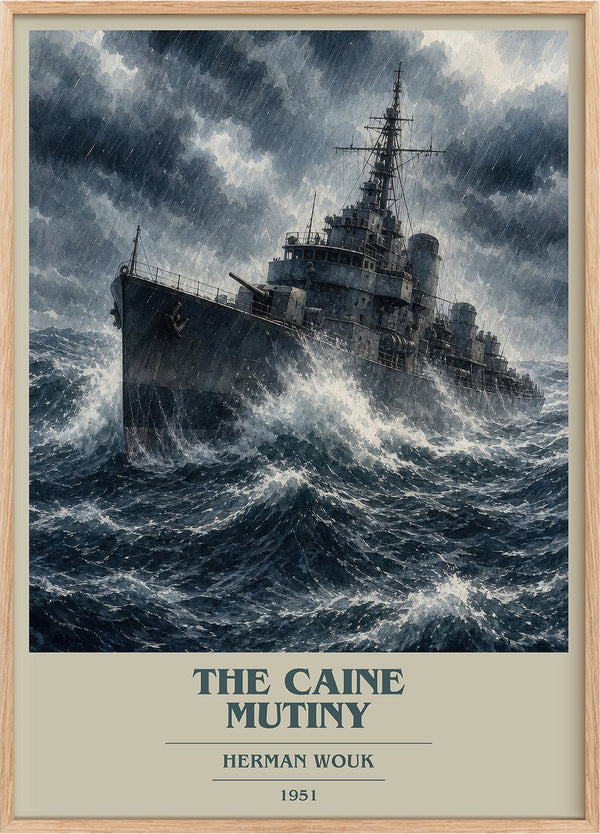 The Caine Mutiny Book Cover Poster by Herman Wouk
