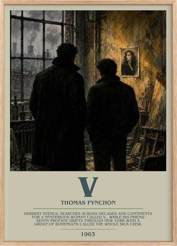 V Bookish Wall Art by Thomas Pynchon