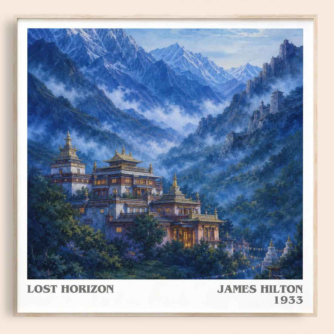 Lost Horizon literary book poster by James Hilton – framed literary art print
