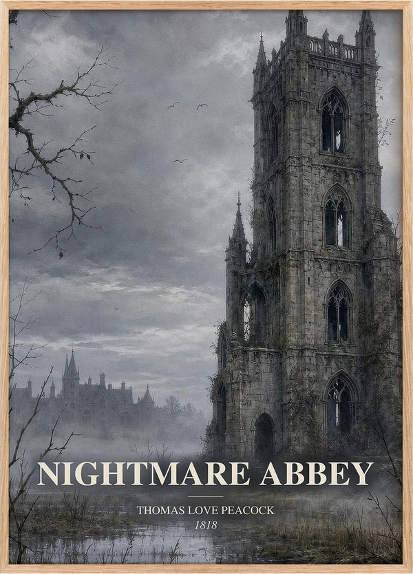 Nightmare Abbey Book Watercolour Illustration by Thomas Love Peacock