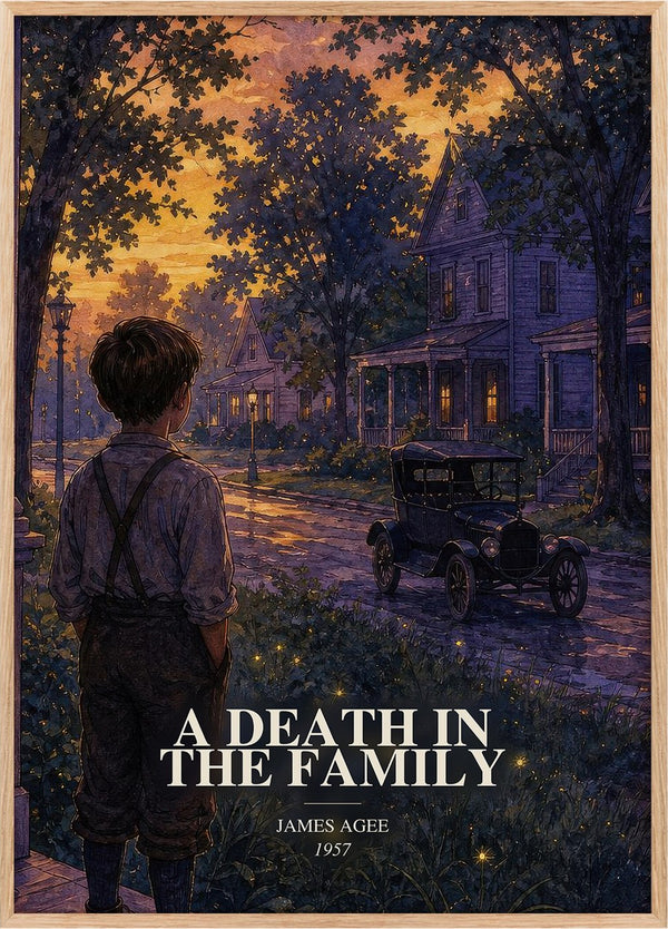 A Death in the Family Book Watercolour Illustration by James Agee