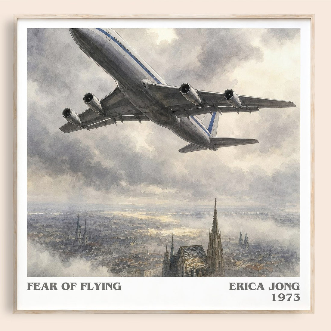 Fear of Flying literary book poster by Erica Jong – framed literary art print