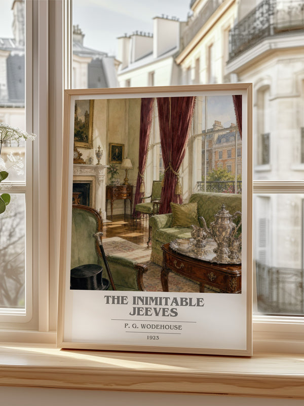 The Inimitable Jeeves book cover poster colour and style options – P. G. Wodehouse book art