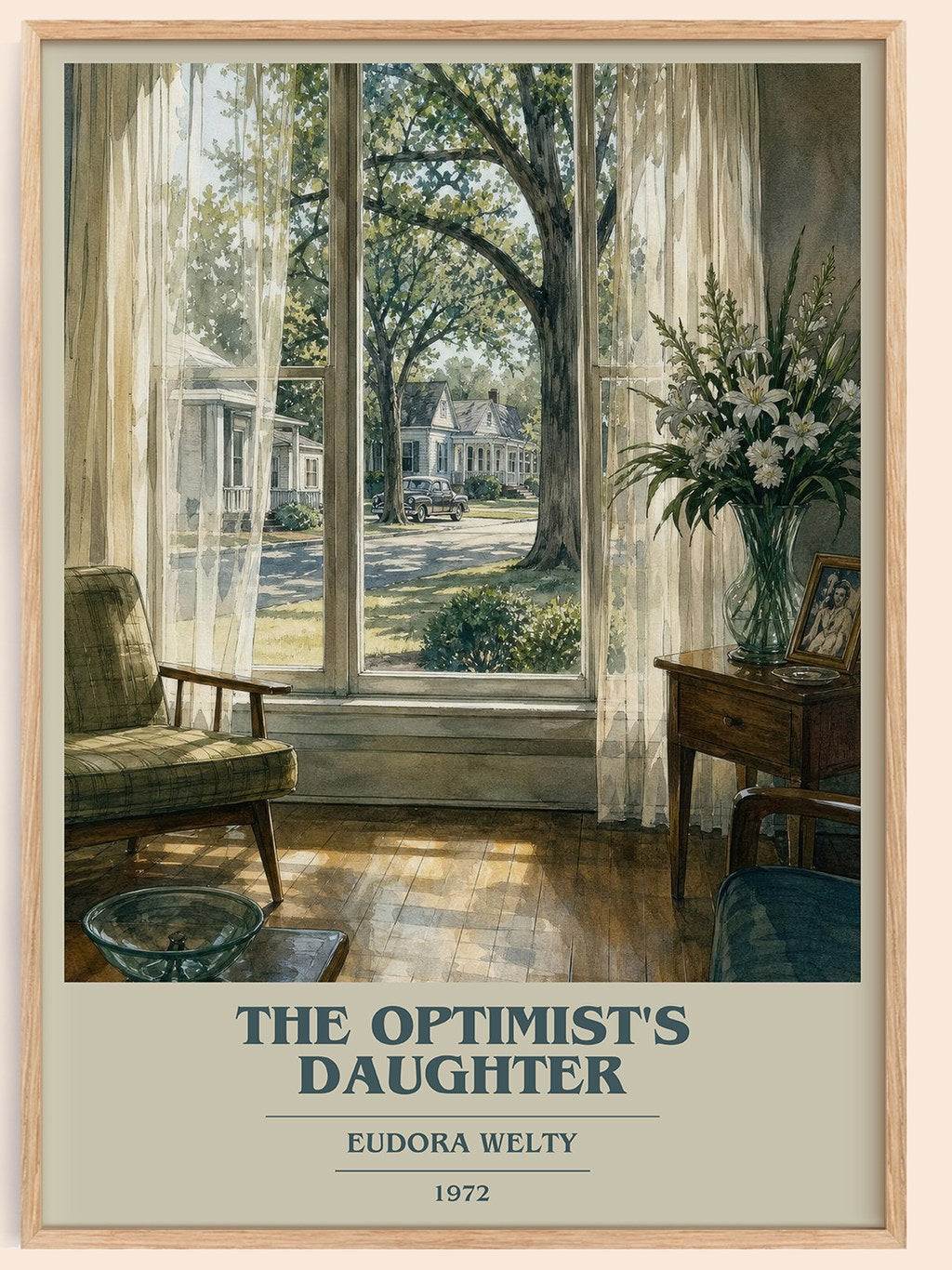 The Optimist's Daughter book cover book poster by Eudora Welty – framed literary art print