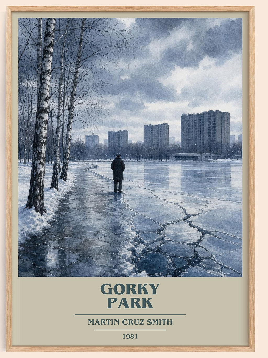 Gorky Park book cover book poster by Martin Cruz Smith – framed literary art print