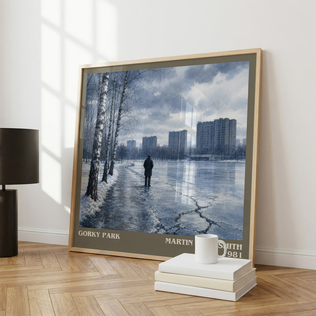 Gorky Park literary print framed by window – literary home decor