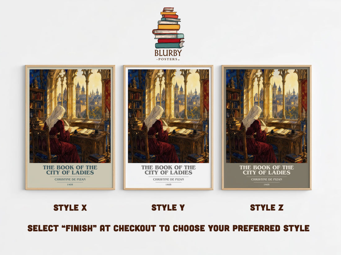 The Book of the City of Ladies book cover print in frame leaning in hallway – philosophy wall art