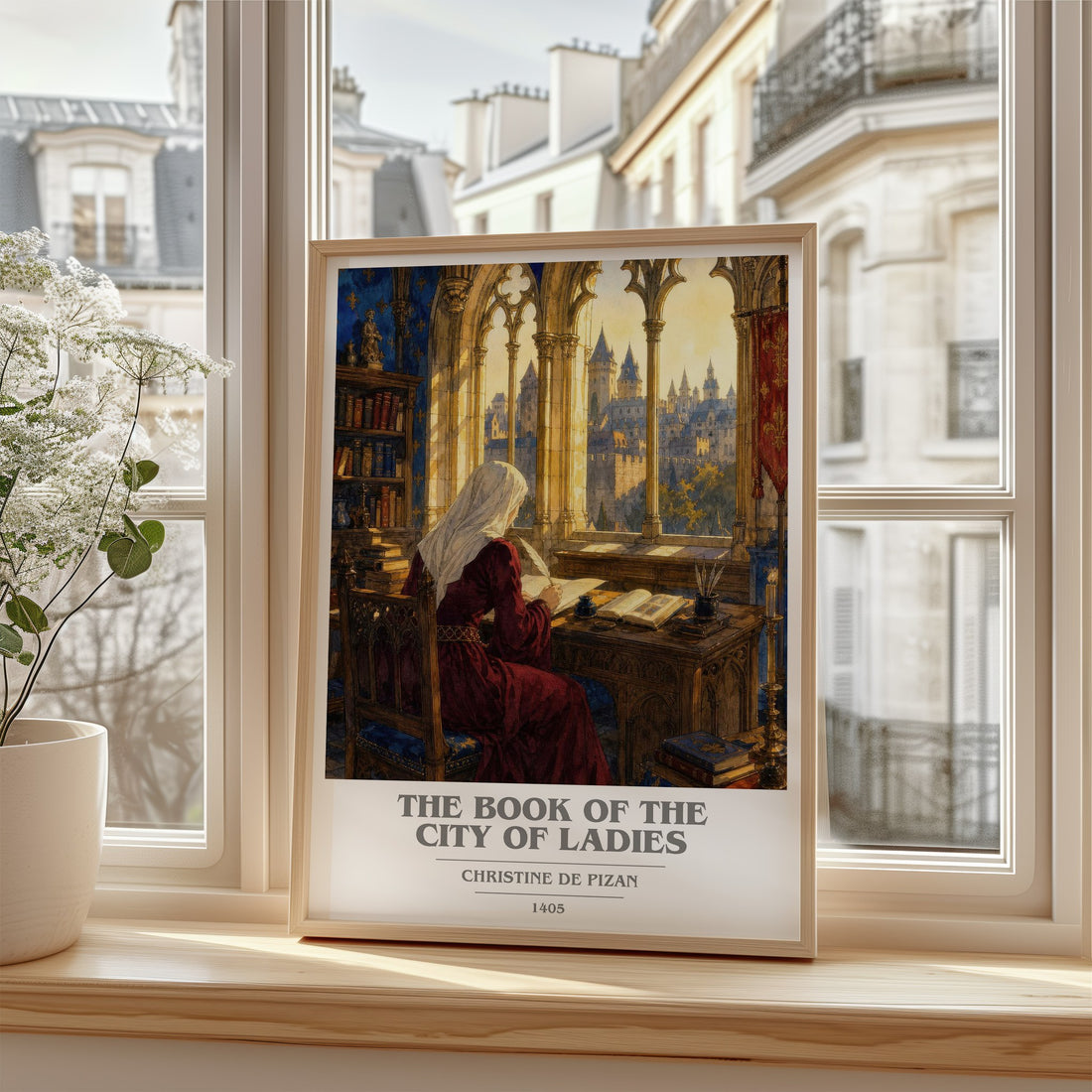 The Book of the City of Ladies book cover poster colour and style options – Christine De Pizan book art