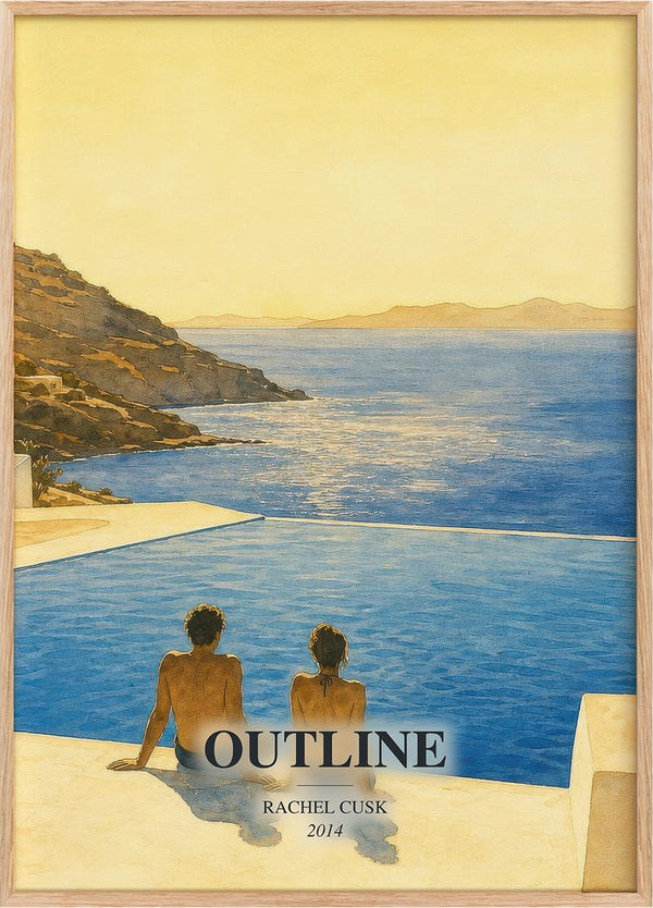 Outline Book Watercolour Illustration by Rachel Cusk
