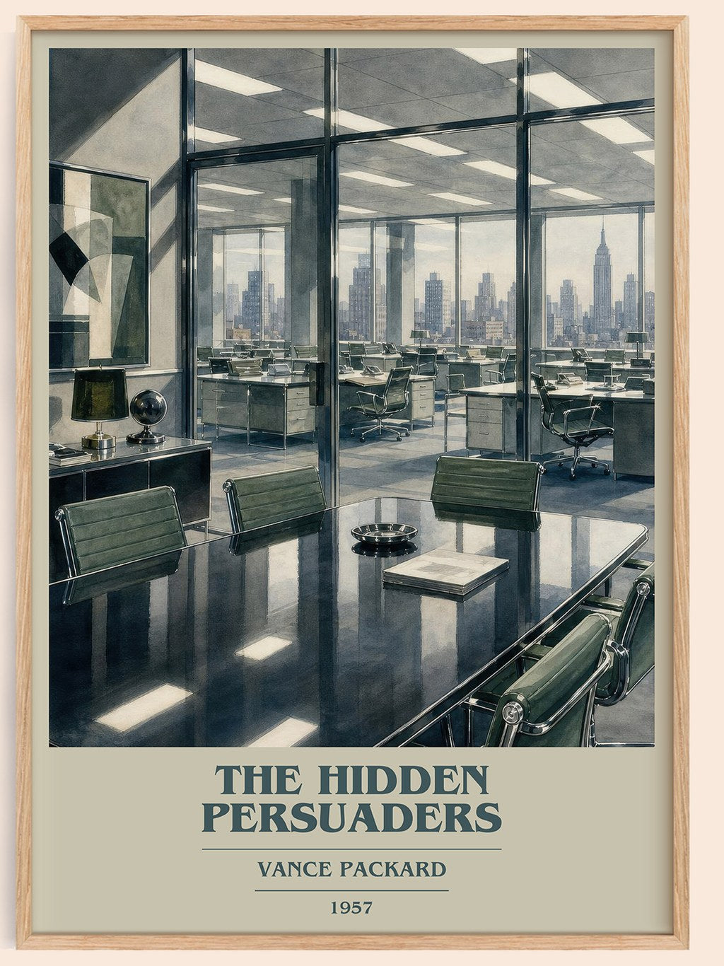The Hidden Persuaders book cover book poster by Vance Packard – framed literary art print